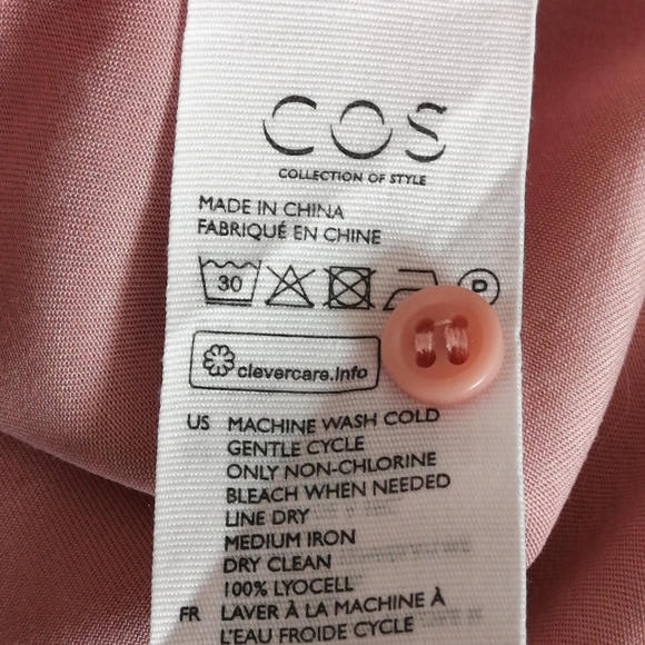 COS Oversized Button-Down Shirt in Dusty Rose S/ XXL - Picture 5 of 5